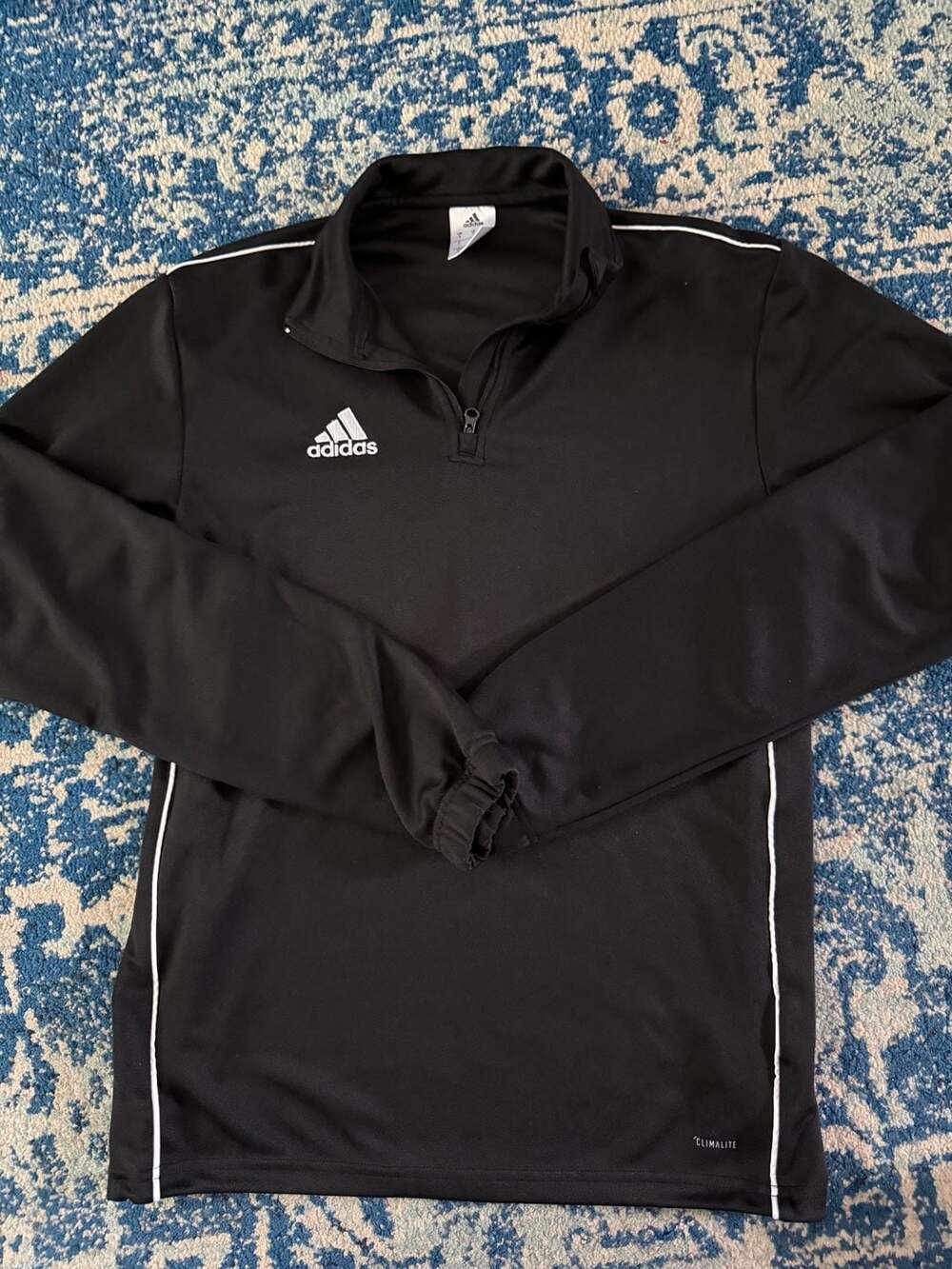 Adidas Climalite Quarter-Zip Pullover Black Size Small
